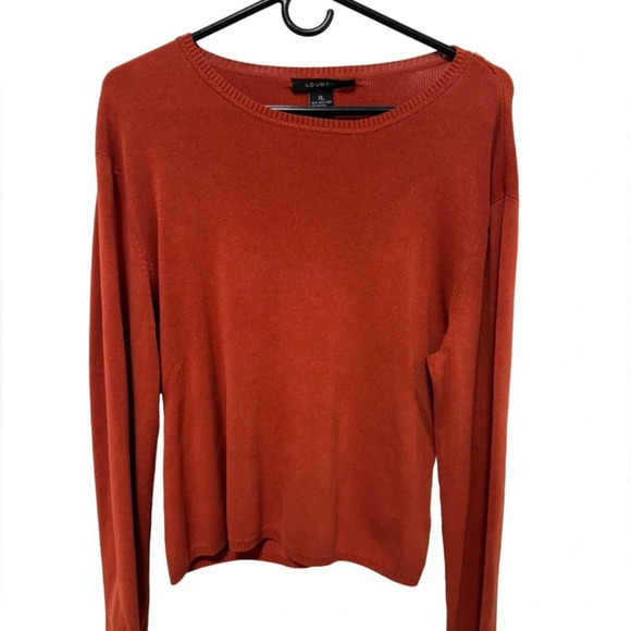 Louben Sweaters - Louben Women’s Burnt Orange Silk Blend Sweater, size XL, high end, new condition